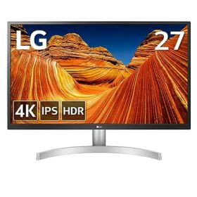 【中古】 LG モニター ディスプレイ 27UL500-W 27インチ/グラフィック、動画編集、映画、VOD視聴/4K / HDR / IPS非光沢 / FreeSync対応 / ブルーライト低減機能 / HDMI×2、DisplayPort / 安心・無輝点