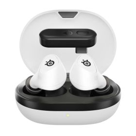 SteelSeries ゲーミングワイヤレスイヤホン Arctis GameBuds white モンスターハンターワイルズに最適なEQ ANC ノイキャン PC/PS5/4/Switch2/Switch/スマホ対応 IP55防塵防水 Bluetooth 5.3 2.4GHz Hi-Fiオーディオ 200以上のEQ 耳にフィットする設計 40時間バッテリー Qi対