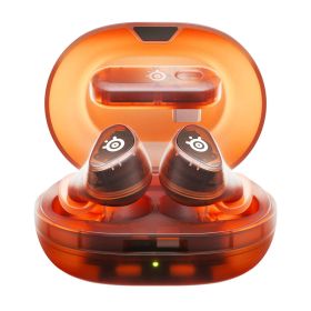 SteelSeries ゲーミングワイヤレスイヤホン Arctis GameBuds Glorange モンスターハンターワイルズに最適なEQ ANC ノイキャン PC/PS5/4/Switch2 スマホ対応 IP55防塵防水 Bluetooth 5.3 2.4GHz Hi-Fiオーディオ 200以上のEQ 耳にフィットする設計 最長40時間バッテリー Qi対