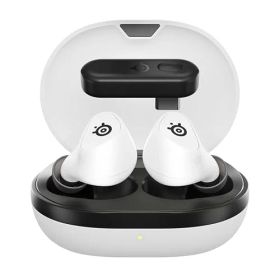SteelSeries ゲーミングワイヤレスイヤホン Arctis GameBuds white ANC ノイキャン PC/PS5/4/Switch2/Switch/スマホ対応 IP55防塵防水 Bluetooth 5.3 2.4GHz Hi-Fiオーディオ 200以上のEQ 耳にフィットする設計 40時間バッテリー Qi対応 急速充電 ホワイト