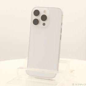(中古)Apple iPhone16 Pro 128GB ホワイトチタニウム MYMW3J/A SIMフリー(247-ud)