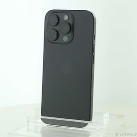 (中古)Apple iPhone16 Pro 128GB ブラックチタニウム MYMV3J/A SIMフリー(198-ud)