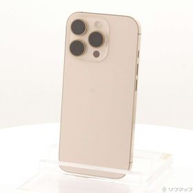 (中古)Apple iPhone16 Pro 256GB デザートチタニウム MYN23J/A SIMフリー(368-ud)
