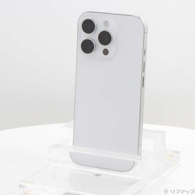 (中古)Apple iPhone16 Pro 128GB ホワイトチタニウム MYMW3J/A SIMフリー(258-ud)