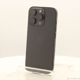 (中古)Apple iPhone16 Pro 128GB ブラックチタニウム MYMV3J/A SIMフリー(305-ud)