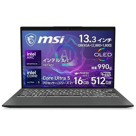 MSI ノートパソコン Prestige 13 AI Evo A2HM(13.3型/ Windows11/ Core Ultra 5 225H/ メモリ 16GB/ SSD 512GB) Prestige-13-AI-Evo-A2HMG-6007JP 返品種別A