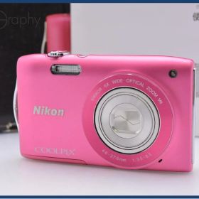 難あり ニコン Nikon COOLPIX S3300 6x 元箱、取扱説明書付属 同梱無料 #my392