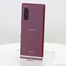 【中古】SONY(ソニー) Xperia 5 64GB レッド SO-01M docomoロック解除SIMフリー 【352-ud】