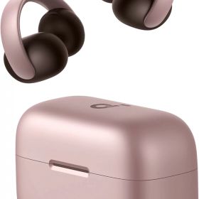 【ポイント2倍】 【1.000円引クーポン付】 Anker Soundcore AeroClip（Bluetooth 5.4）【オープンイヤー型ワイヤレスイヤホン/イヤーカフ/ IP55 防塵・防水規格 / 最大32時間再生 / マルチポイント接続】ピンク&ブラウン 送料無料