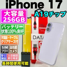【2025年発売モデル】バッテリー100% iPhone 17 MG6A4J/A 256GB ラベンダー SIMフリー(simロック解除済) 中古 本体 白ロム 動作確認済 【最短送料無料】 M-351