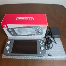 美品 Switch Lite 128gbSD付 完品 画面ガラスフィルム グレー