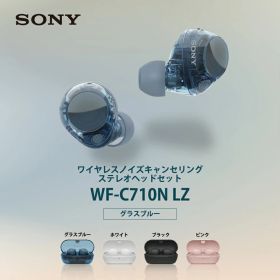 ソニー ソニー 完全ワイヤレスイヤホン グラスブルー ノイズキャンセリング 外音取り込み DSEE 最大30時間再生 防滴 IPX4 マルチポイント対応 装着検出 タッチセンサー WF-C710N LZ WF-C710N LZ