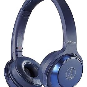 【中古】オーディオテクニカ ATH-WS330BT BL ヘッドホン bluetooth ワイヤレスヘッドホン 重低音 SOLID BASS 最大70時間再生 ブルー ATH-WS330BT BL