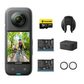 Insta360 X3 |360度カメラ 新型1/2インチ48MPセンサー IPX8防水 5.7K360度動画 72MP360度写真 手ブレ補正 アクティブHDR 4K一人称視点 60fps自撮り 360度水平維持 AI編集 音声制御2.0 長時間 カム