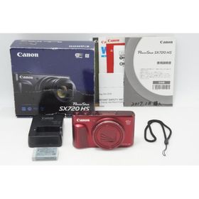 良品 Canon キヤノン PowerShot SX720 HS コンパクトデジタルカメラ レッド 元箱付 260730o【アルプスカメラ】