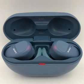 ■SONY ワイヤレスイヤホン WF-SP800N ブルー 完全ワイヤレス ノイズキャンセリング スポーツ向け 防水 Bluetooth 中古