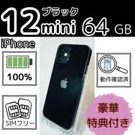 iPhone12mini ブラック64GB 電池100%SIMフリー
