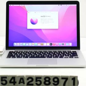 Apple MacBook Pro Retina 13インチ Early 2015 A1502 Core i5 5287U 2.9GHz/16GB/128GB/WQXGA(2560x1600)/macOS Montrrey【中古】【20260527】