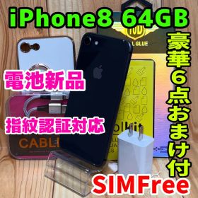 SIMフリー 本体 iPhone 8 64GB スペースグレイ 173 電池新品