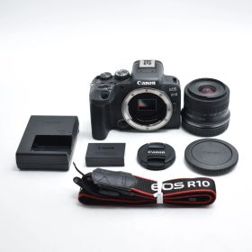B#13208 Canon ミラーレス一眼カメラ EOS R10 レンズキット(RF-S18-45)ブラック/APS-C/EOSR10-1845ISSTMLK