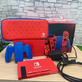 【豊】美品 NINTENDO 任天堂 SWITCH スイッチ マリオレッド × ブルー セット キャリングケース 付き 初期化済み【1651MK】H05