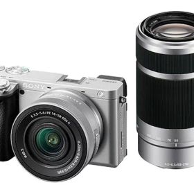 【ポイント10倍】 SONY デジタル一眼カメラ α6400 ILCE-6400X ダブルズームレンズキット [シルバー] [タイプ：ミラーレス 画素数：2500万画素(総画素) 2420万画素(有効画素) 撮像素子：APS-C 23.5mm×15.6mm CMOS 重量：359 g] 【P10倍】