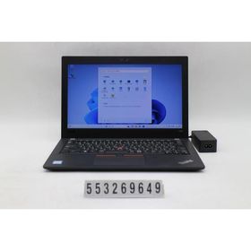 ノートパソコン Lenovo ThinkPad X280 Core i3 8130U 2.2GHz/8GB/256GB(SSD)/12.5W/FWXGA(1366x768)/Win11