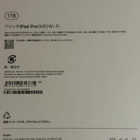 Apple 11インチiPad Pro (M5) 1TB