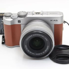 D (難あり) FUJIFILM フジフィルム X-A5 ブラウン 15-45mm XC レンズキット 返品不可 7-73
