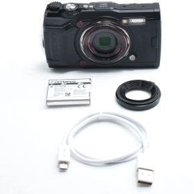 B#13162 OLYMPUS デジタルカメラ Tough TG-6 ブラック 1200万画素CMOS F2.0 15m 防水 100kgf耐荷重 GPS 内蔵Wi-Fi TG-6BLK