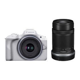 【新品 箱不良・シュリンク破れ品】CANON キャノン ミラーレス一眼カメラ EOS R50 ダブルズームキットホワイト
