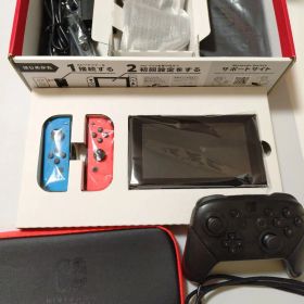Nintendo Switch 本体 Proコントローラー SDカード ケース付