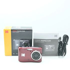 【美品】デジタルカメラ PIXPRO FriendlyZoom FZ45 Kodak コダック 4倍光学ズーム 1600万画素 フルHD(1080p)動画撮影 アルカリ乾電池対応モデル レッド