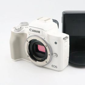 ★美品★キヤノン CANON EOS Kiss M ボディ ホワイト 充電器付≪ショット数:14000回未満≫★ W0716＃5515