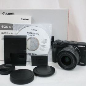 【返品保証】 【元箱付き】キャノン Canon EOS M3 ブラックEF-M 15-45mm F3.5-6.3 IS STM e16800