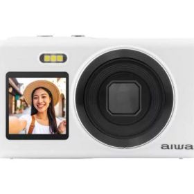 aiwaデジタル JA5-DCM0003(WH) コンパクトデジタルカメラ aiwa cam DCB-2 ホワイト(1600万画素CMOSセンサー/電子手ブレ補正/AF/4倍デジタルズーム/自撮り撮影/軽量)