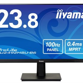 XU2492HSU-B6 「直送」【代引不可・他メーカー同梱不可】 イーヤマ ＜ProLite＞23.8ワイド液晶ディスプレイ ProLite XU2492HSU-B6(1920x1080/IPS方式パネル/HDMI/DisplayPort/チルト/ブラ