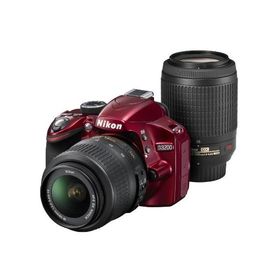 Nikon デジタル一眼レフカメラ D3200 200mmダブルズームキット 18-55mm/55-200mm レッド D3200WZ200RD