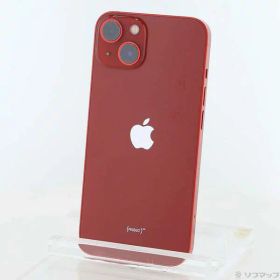 【中古】Apple(アップル) iPhone13 128GB プロダクトレッド MLNF3J／A SIMフリー 【196-ud】