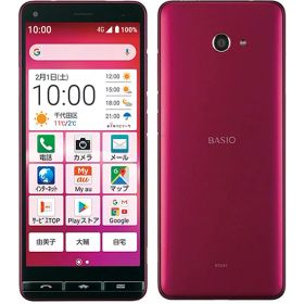 【中古】【安心保証】 京セラ BASIO4 KYV47[32GB] au ワインレッド