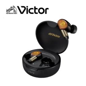 【中古品】JVCケンウッド Victor WOOD master ワイヤレスイヤホン Bluetooth ブラウン ウッドマスター HA-FW5000T-T