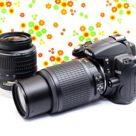 ニコン Nikon D5000 ダブルレンズ☆スマホ転送☆カメラ初心者でも安心