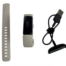 【中古品】Fitbit Inspire2 フィットネストラッカー Lunar White ルナホワイト L/Sサイズ/心拍計