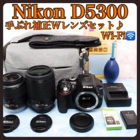 ニコン D5300★スマホ転送OK★手ぶれ補正Wレンズ★一眼レフカメラ