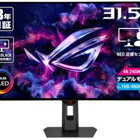 ASUS｜エイスース ゲーミング液晶ディスプレイ(31.5型/WOLED/4K UHD 3840×2160/480Hz/0.03ms)(ブラック) XGシリーズ XG32UCWMG