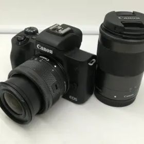 【中古】Canon EOS Kiss M2 ダブルズームキット ブラック【札幌】保証期間１ヶ月【ランクB】