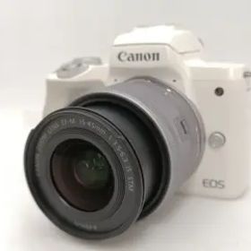 【中古】Canon EOS Kiss M2 ダブルズームキット ホワイト【新宿2】保証期間１ヶ月【ランクB】