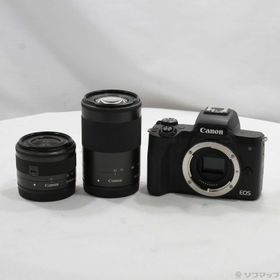 (中古)Canon EOS Kiss M2 ダブルズームキット ブラック(348-ud)