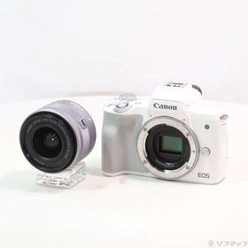 (中古)Canon EOS Kiss M2 EF-M15-45 IS STM レンズキット ホワイト(348-ud)