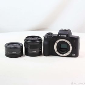 (中古)Canon EOS Kiss M2 ダブルレンズキット ブラック(258-ud)